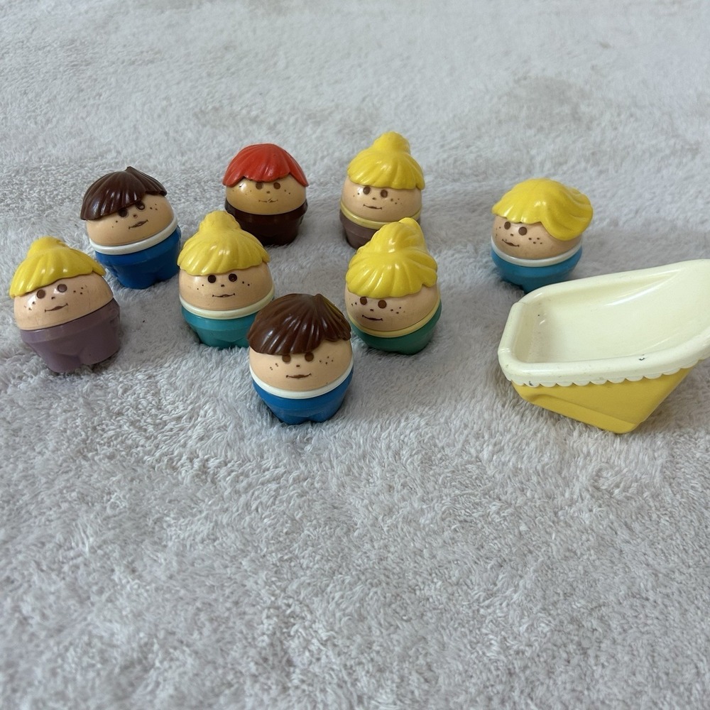 Vintage Little Tikes Toddle Tots Chunky People 90s 8 Figures & Carrier - Picture 2 of 4
